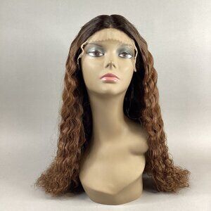 Solana Long Wavy #DR2730 Dark Brown Honey Brown Blonde Synthetic Lace Front Wig